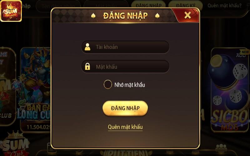 Hoàn tất yêu cầu form thông tin đăng nhập