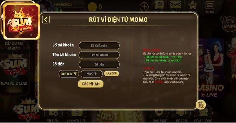 Cách rút tiền Sumclub qua ví điện tử nhanh chóng