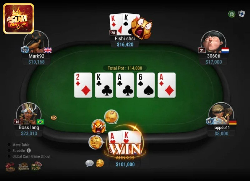 Các vòng đấu tại Poker Sumclub