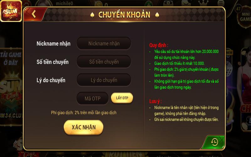 Quy định nạp rút hệ thống